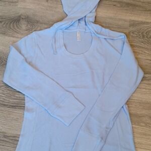 Crable Women's Hoodie Medium Blue Long Sleeve Cotton NWOT